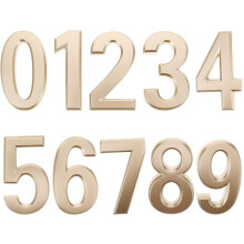 10pcs Abs House Numbers outside Modern Big Numbers Sleek Gold Finish Easy Installation Enhanced Visibility