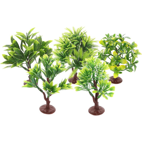 10pcs Miniature Model Trees for DIY and Office Decoration Plastic Sand Table Tree Ornaments