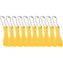 10 outils Ă gratter en plastique jaune pour loterie, grattoirs Ă cartes Ă gratter vierges Ă suspendre