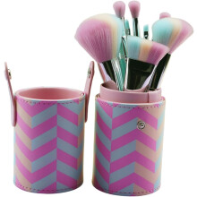 10er-Set professionelle Make-up-Pinsel mit Holzgriff und Aufbewahrungsbox für Foundation, Rouge und Lidschatten für Damen