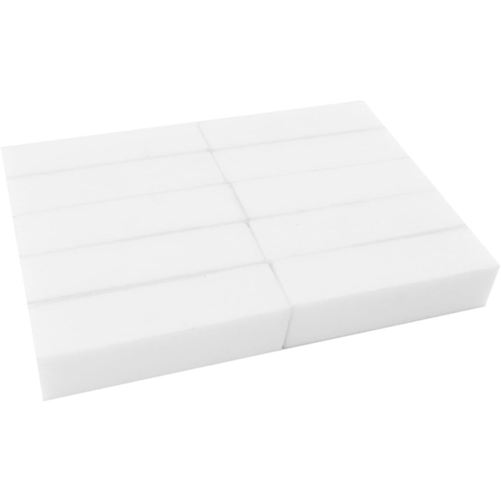Hkhbjs White 10Pcs Four-Sided Nail Sanding Sponge 120 Grit For Toenail Filing And False Nails Portable Sponge Buffer Block