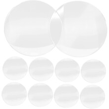 10 Stück Acryl-Lupenlinsen für handliche Leselupen, rundes Design, tragbare Vergrößerungsgläser, leicht