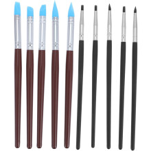 Lot de 10 stylos en silicone pour manucure et nail art : outils de dessin et de sculpture pour le vernis à ongles