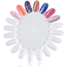 10 Stück UV-Nagellack-Präsentationsbrett, Nagelspitzen-Präsentationsrad, Übungsrad