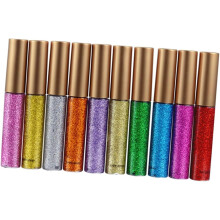 10pcs Glitter Eyeliner Liquid Eyeshadow for Women Shimmering Makeup Enhancer Breathable Eye Makeup