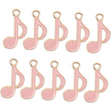 10 Stück Musiknoten-Anhänger für DIY-Schmuckherstellung, Halskettenanhänger, Instrumentensymbol-Charms für Armbänder und Ohrringe