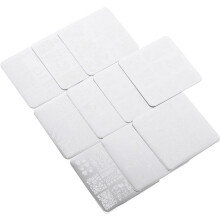 10 Stück quadratische Stempelplatten für Nagelkunst, DIY-Maniküre-Schablonen