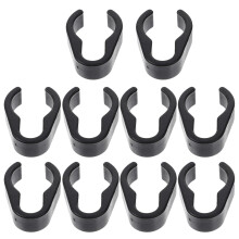 10 Stück Mikrofonkabelhalter, Mikrofonkabelklemmen, Kunststoff-Schnellbefestigung, einfache Installation, schwarze Clips