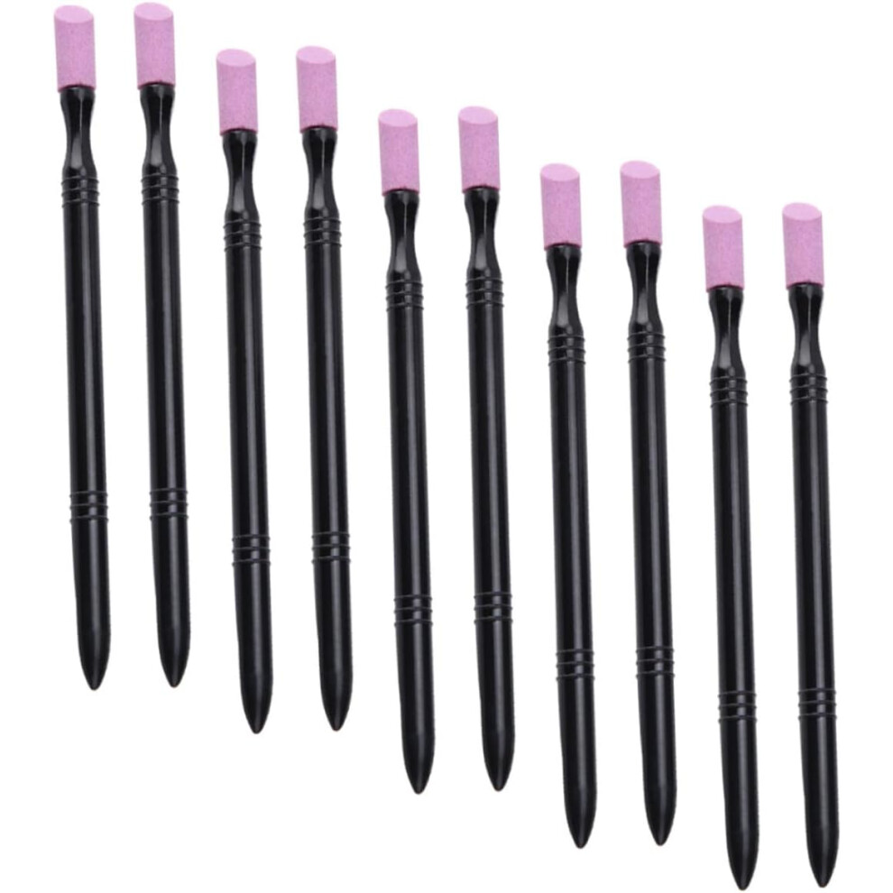 Hkhbjs Black 10Pcs Nail File Nail Care Tools Cuticle Removal Buffing For Manicure Pedicure