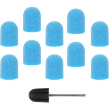 10 tapas de lijado para manicura, brocas para uñas, bloque de lijado para kit de arte de uñas para manicura y pedicura.