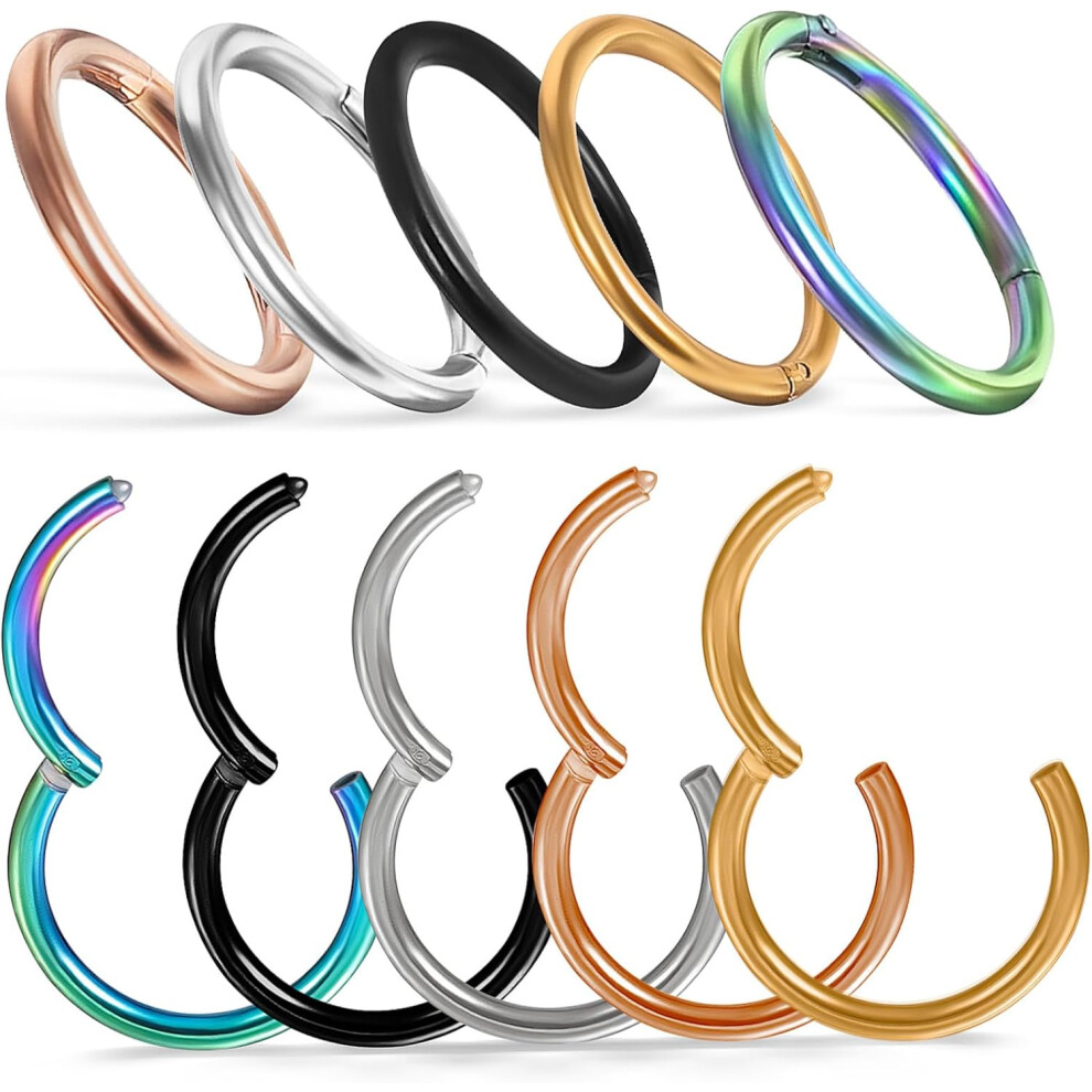 Hkhbjs Nose Hoops Stainless Steel Nose Rings Dainty Round Design Hypoallergenic Sturdy Women Piercing Jewelry