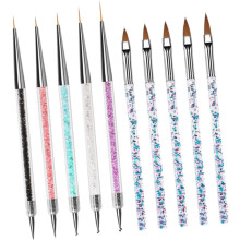 10 Stück Kristall-Stiftspitzen-Nagelkunstpinsel für Frauen und Mädchen, professioneller Nagellinerpinsel