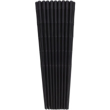10 pares de palillos grandes de aleación estilo japonés, negros, antideslizantes, reutilizables y aptos para lavavajillas.