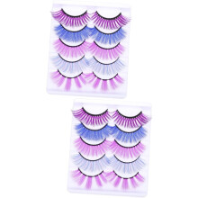 10 Paar Wimpernverlängerungen für Kosmetikstudios, künstliche Wimpern für Damen, Anime-Wimpern, Halbcluster
