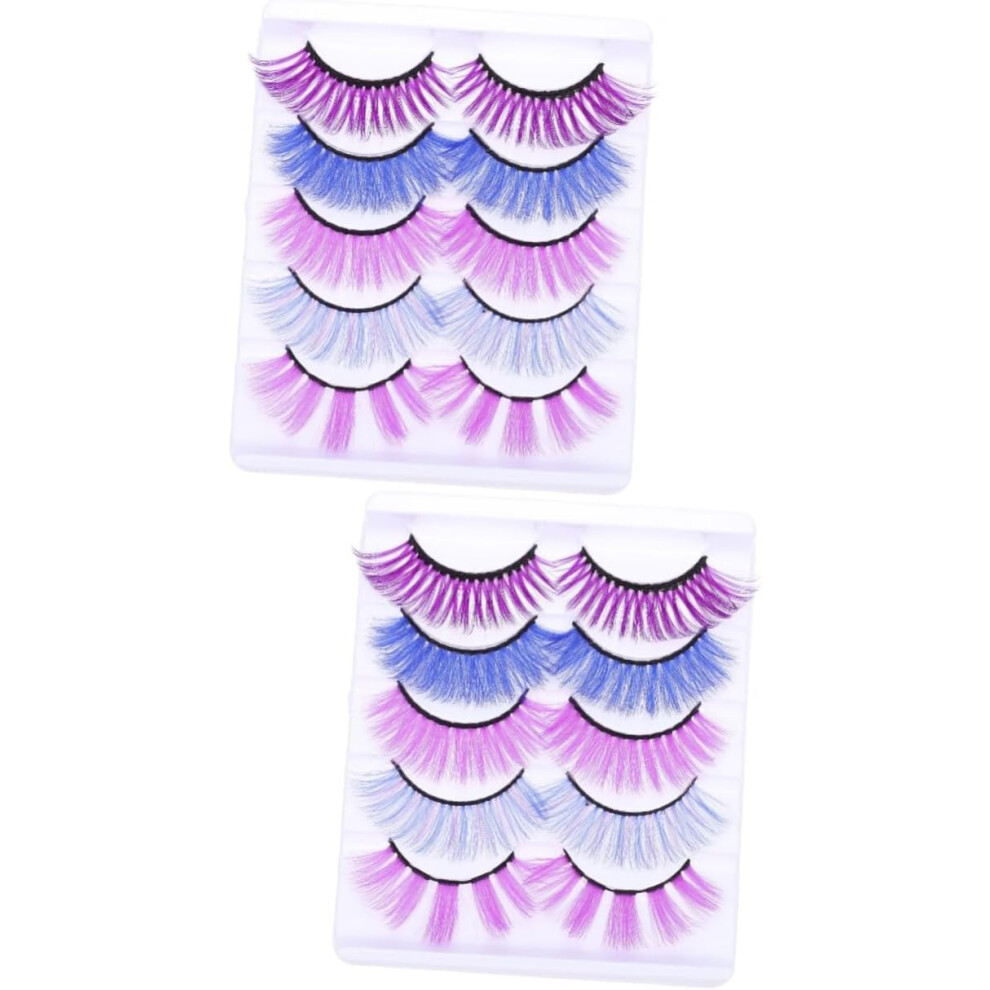 Hkhbjs 10Pairs Beauty Salon Eyelash Extensions Grafting Lashes Makeup Eyelashes For Women False Lash For Anime Half Cluster