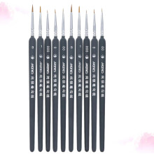 10 Stück Pinsel mit Wolfshaarspitze für feine Details in Malerei und Zeichnung, professionelle Öl- und Aquarellpinsel