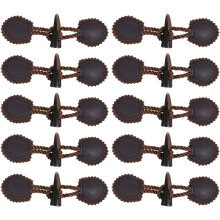 10 Pairs Coffee Resin Horn Toggle Buttons for Jackets and Overcoats