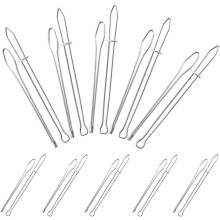 10 Paar Kordeleinfädler aus Edelstahl, DIY-Näh- und Strickwerkzeug