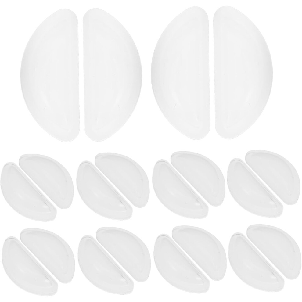 Hkhbjs 10Pairs Soft Silicone Nose Pads For Eyeglasses Nose Protector Replacement Cushions Stick Bridge Pads