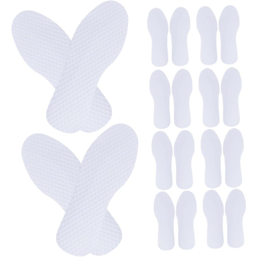 Hkhbjs 10Pairs Wood Pulp Paper Insoles Breathable Comfortable Sports Insoles Shoe Inserts