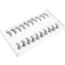 10 Paar künstliche Wimpern für Mädchen, Wimpernstreifen, schnell anzuziehen, für Tag und Nacht