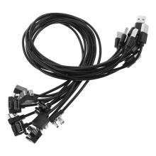 10 Stück USB-Verlängerungskabel mit Passwortsperre für Koffer, Rucksäcke und zwei Ausgänge