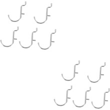 10 Stück robuste Kleiderständer-Lochwandhaken aus Metall, Einzelhaken aus Metall