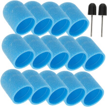 Tapa azul para manicura y pulido de uñas. Tapas portátiles para lijar uñas, ideales para usar con brocas y remover callos.
