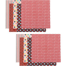 10 pezzi di tessuto di cotone per cucito, patchwork e lavori artigianali con un grazioso motivo a cuori, elegante, decorativo e resistente.