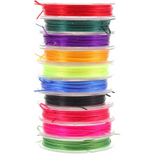 10 Rollen buntes, elastisches Schmuckgarn zum Basteln von Armbändern und Halsketten, Stretchkordel