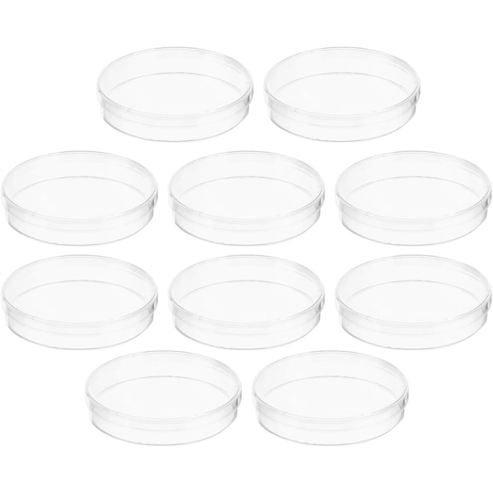 Plastic Petri Dishes With Lids 10Pcs With Smooth Surface Sturdy Cell Culture Plates 5455468297571