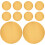 10pcs prato de bolo redondo ondulado dourado de 10 polegadas descartável prato de bolo de base de pasta de grau alimentar 1