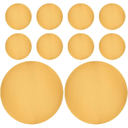 10pcs prato de bolo redondo ondulado dourado de 10 polegadas descartável prato de bolo de base de pasta de grau alimentar