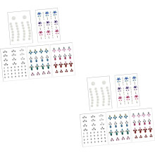 10 Sets Strasssteine für Gesicht und Körper, selbstklebende Strassaufkleber