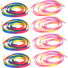 20 Stück Canvas-Schnürsenkel, wunderschöne Schuhriemen mit Farbverlauf, stylische Schnürsenkel