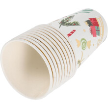 10 Stück Weihnachts-Pappbecher, Partybecher für Themenveranstaltungen, aus dickem Papier