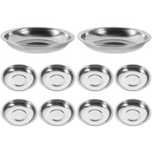10 Stück Edelstahl-Dipschalen, Saucenschalen, rund, dickwandig, robust, einfach