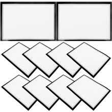 10 Stück 8K Schwarzes Rahmen Dickes Farbkartonpapier für DIY-Malerei und Zeichenbedarf, Schulkunstbedarf