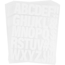 10 Blatt weiße Vinyl-Bügelbuchstaben, Alphabet-Wärmetransfer-Aufnäher