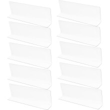 10 stk. PVC-skillevegger for hylle til skaporganisering Plastskillevegger Hylle
