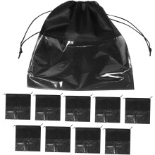 10 PCs grandes sacos de armazenamento de sapatos de cordão não tecido com organizador de bolsa à prova de poeira da janela clara