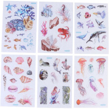 10 Sets Unterwasserwelt Washi-Sticker DIY Fotoalbum Dekoration Scrapbooking Sticker Etiketten 6 Blatt pro Set