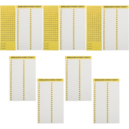 10sheet Circuit Breaker Panel Label Kit Electrical Box Catalog Labels Removable Stickers