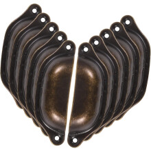 10 Stück Retro-Schubladengriffe in Muschelform für Kommoden und Küchen im Vintage-Stil