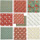10sheets Natal Quilting tecido algodão Patchwork DIY Xmas tecido quadrados 1