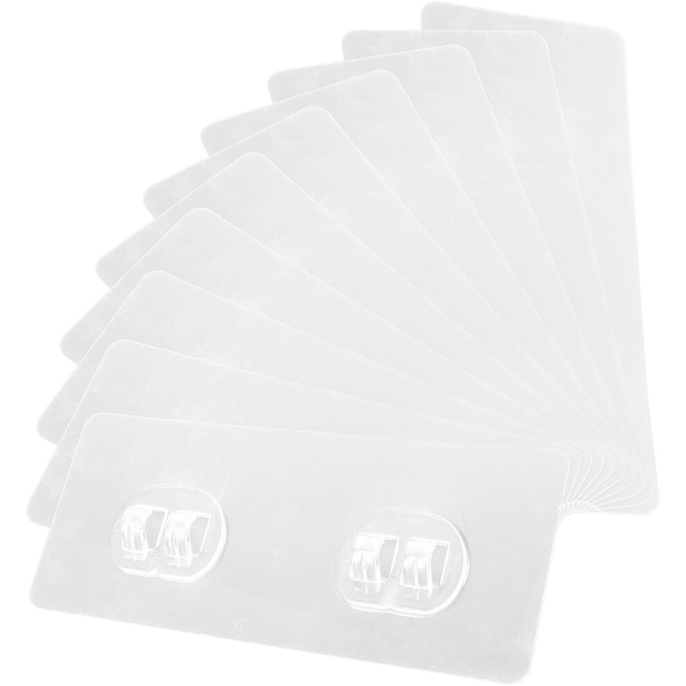 10Pcs Shower Organizer Hook Adhesive Pvc Lightweight Wall-Friendly Kitchen Bathroom Shelf Hooks 8113854460165