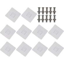 10 selbstklebende Wandhaken zum einfachen Einstecken (ohne Bohren), robustes Material aus Edelstahl und Kunststoff