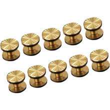 10 Stück Sonnenblumen-Schrauben aus massivem Messing, 10 x 4 x 4 mm, Gürtel- und Gurtnagelnieten für Lederarbeiten und DIY-Projekte
