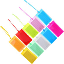 Lot de 10 étiquettes à bagages en plastique souple (PVC) pour l'identification à l'aéroport et les voyages en avion.