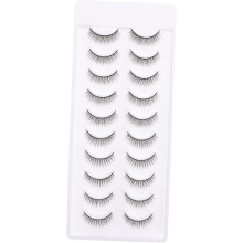 10 Paar geschwungene künstliche Wimpern, natürliches Make-up, halbe Wimpernverlängerungen